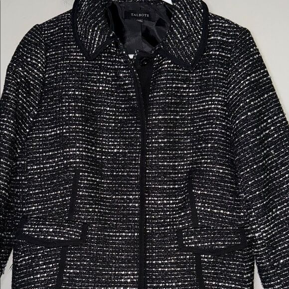 Talbots Black and White Structured Blazer - Picture 6 of 15